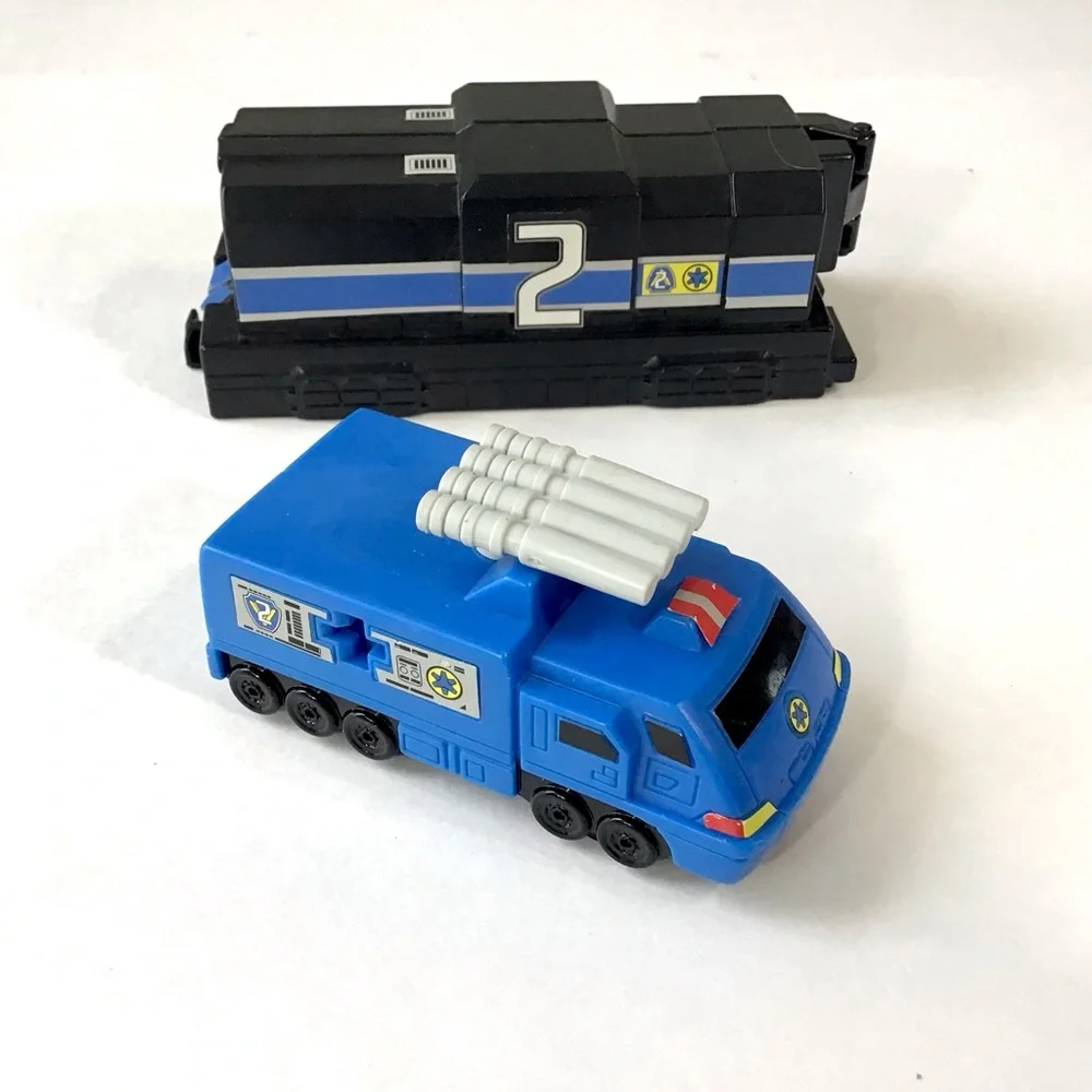 2000 Power Rangers Lightspeed Rescue McDonalds Happy Meal Blue Rail Rescue Train